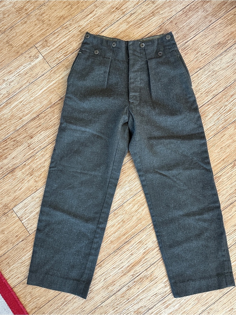Vintage 1950s green wool Royal Canadian army pants